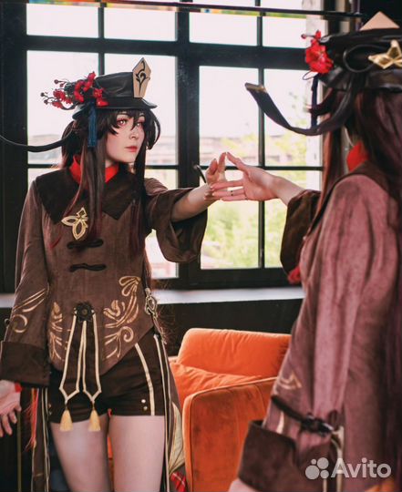 Косплей, парик геншин Ху тао