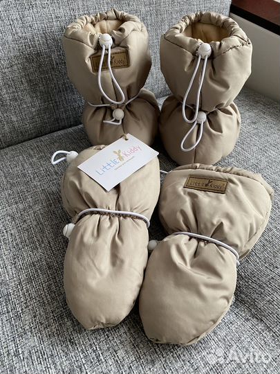 Варежки и пинетки утепленные Little Kiddy