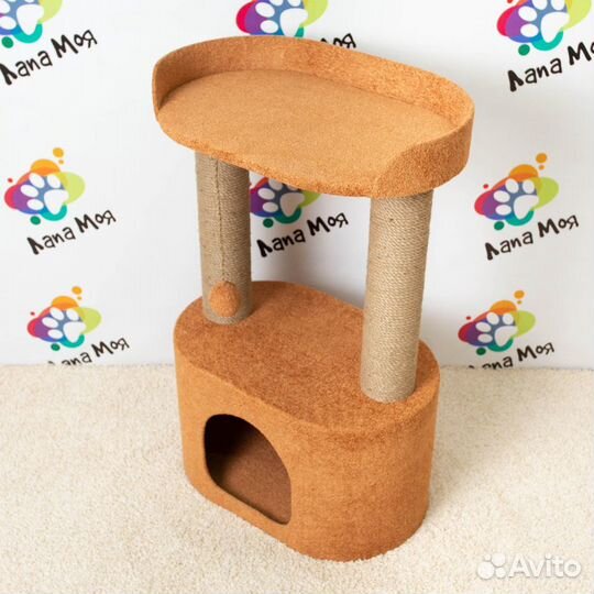 Домик-когтеточка для кошек, 90 см. Арт 18
