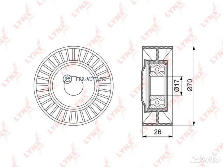 Lynxauto PB-5375 PB-5375 Ролик натяжного механизма