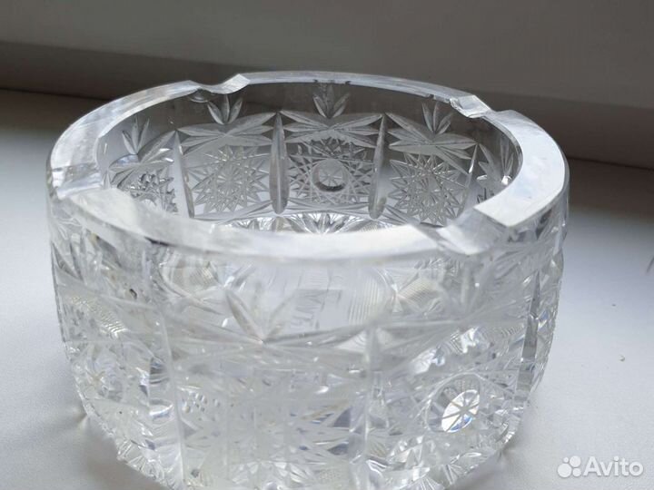 Пепельница из хрусталя Богема Чехословакия