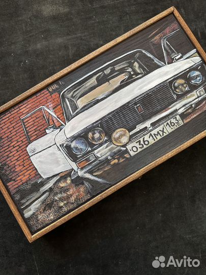 Нарды ручной работы с рисунком 