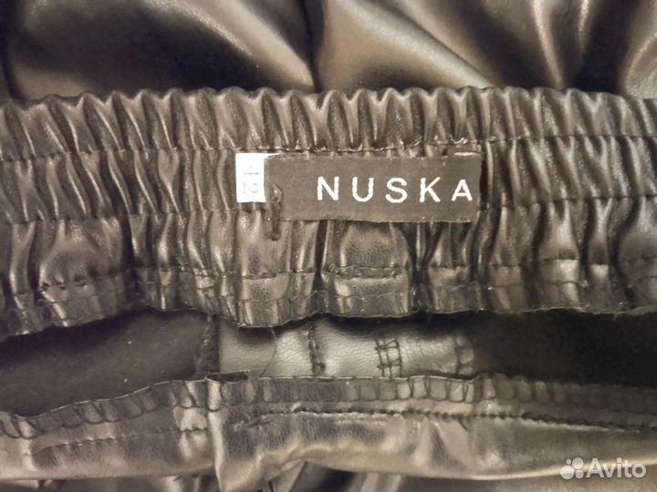 Кожаные брюки женские 42