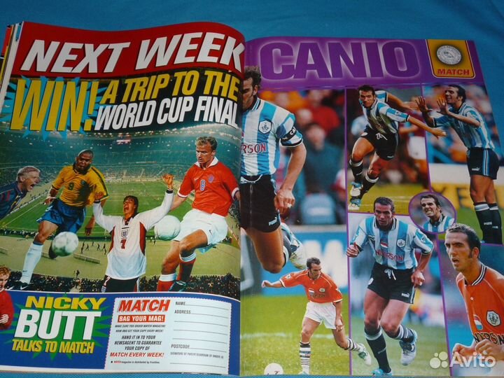 Match футбольный английский журнал 1998 год
