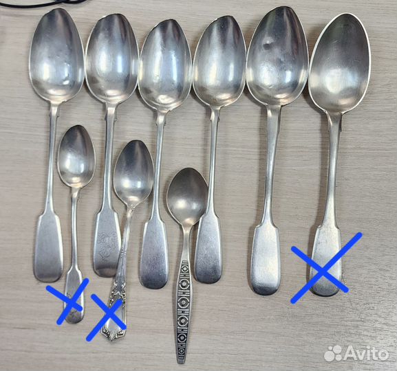 Серебряные ложки 84 пробы 19 век