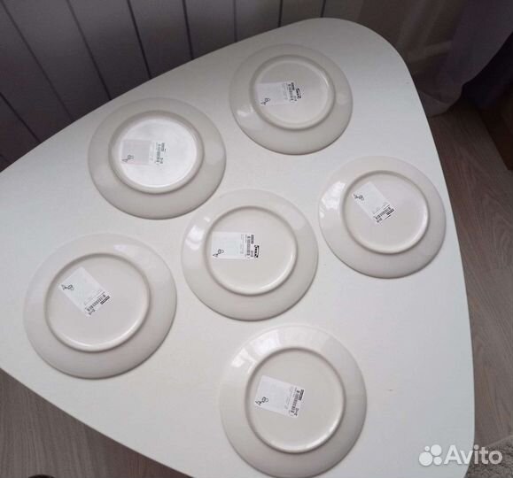 Тарелка Икеа винтер снегири 6шт