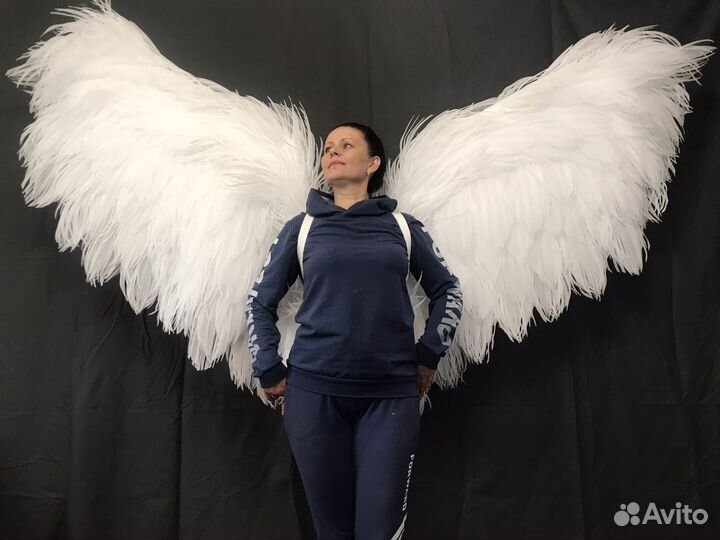 Крылья ангела имитация пера страуса