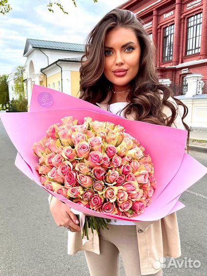 Цветы букет розы 101