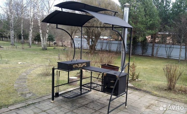 Мангал с крышей