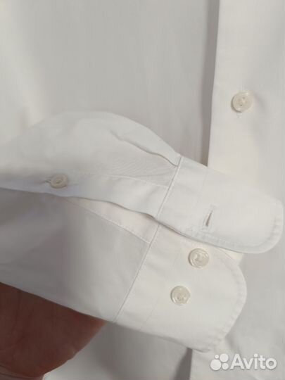 Рубашка белая мужская Uniqlo slim fit, размер М