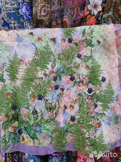 Павловопосадский платок шелковый