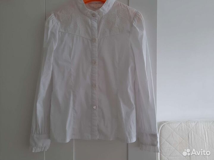 Блузка белая школьная 122 128