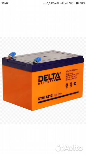 Аккумулятор Delta DTM 1212