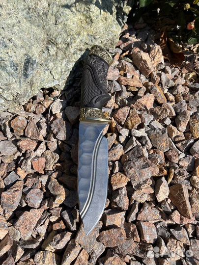 Авторский нож ручной работы из дамасской стали