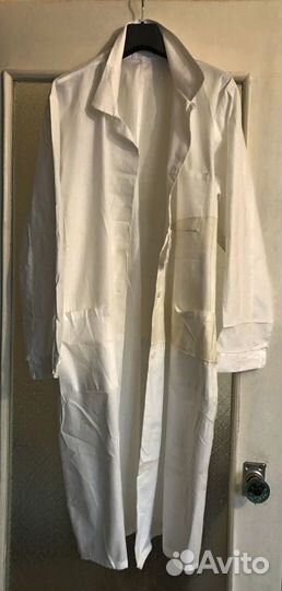 Халаты 100 хб белые (бязь)