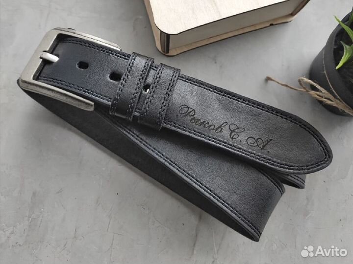 Мужской кожаный ремень