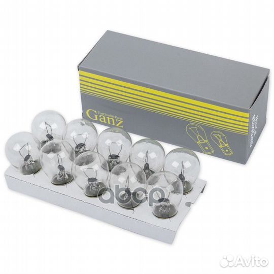 Лампа 12V P21W 21W BA15s ganz 1 шт. BOX GIP0603