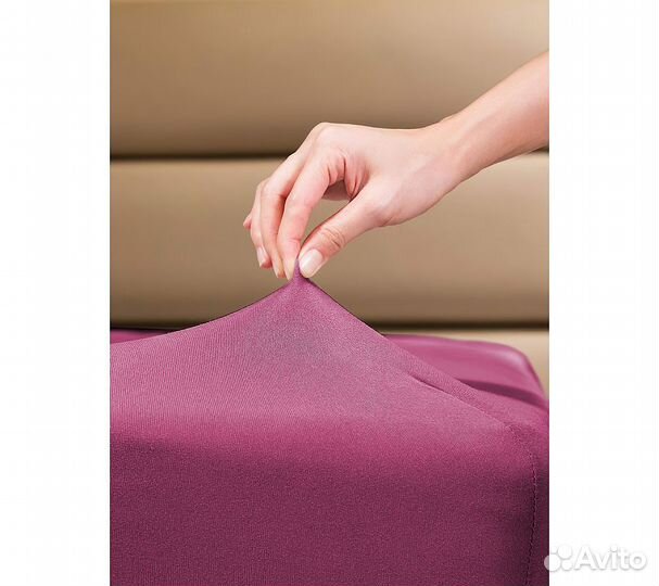 Простынь GoodNight Трикотаж 180х200х20 Бордо на ре