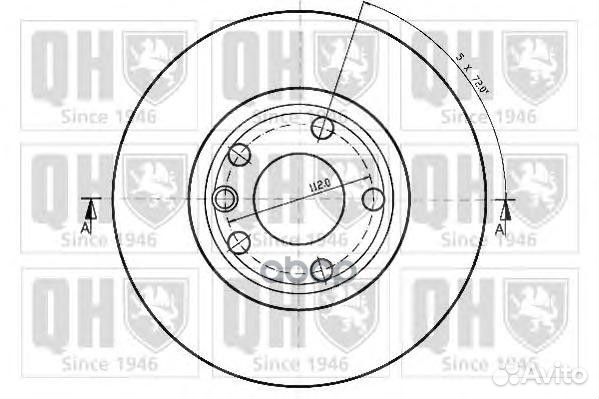 Диск тормозной передний VAG/quinton hazell/ BDC