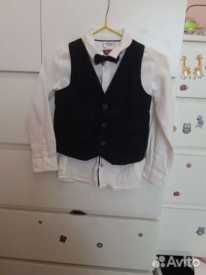 Рубашка с жилеткой на мальчика 4г