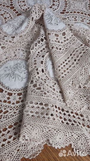 Винтажная скатерть покрывало Греция