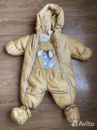 Комбинезон зимний 62 68 + шапочка в подарок
