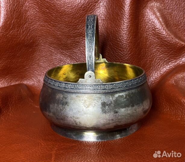 Сахарница серебро 875 пробы СССР