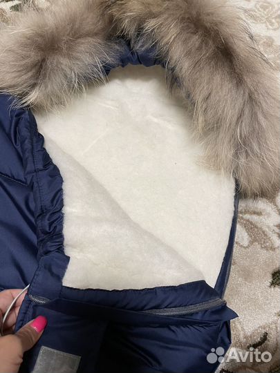 Зимний конверт на выписку для новорожденных