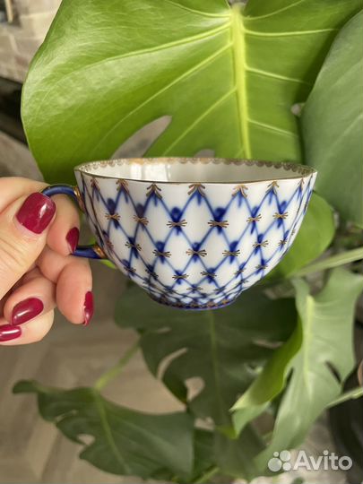 Чашка чайная императорский фарворовый завод сетка