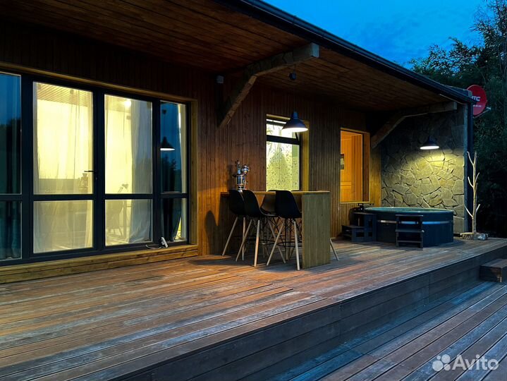 Русская баня с джакузи