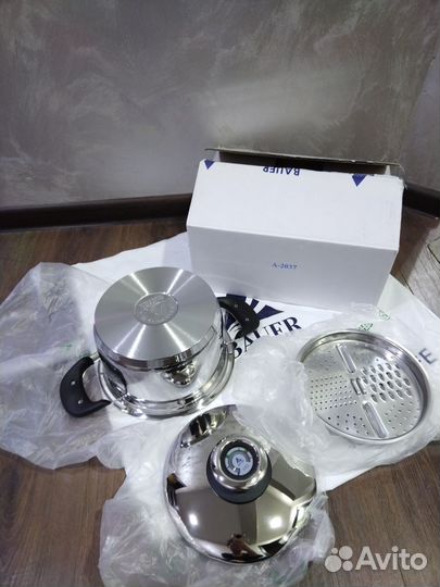 Кастрюля из нержавеющей стали и терка Bauer новая