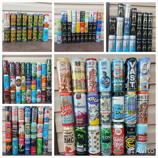 Банки от энергетиков, пива и других напитков