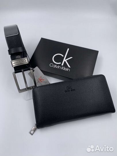 Calvin Klein набор кошелек,ремень