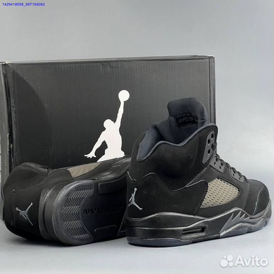 Кроссовки Nike Jordan 5 Black Cat (Арт.86260)