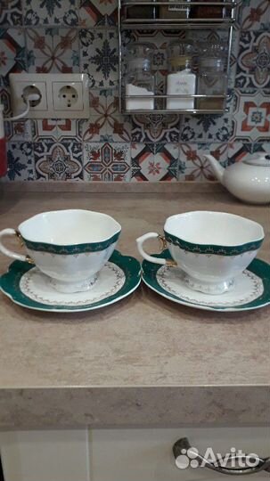2 чайных пары фарфор