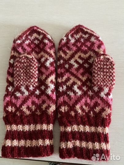 Рукавицы из натуральной шерсти