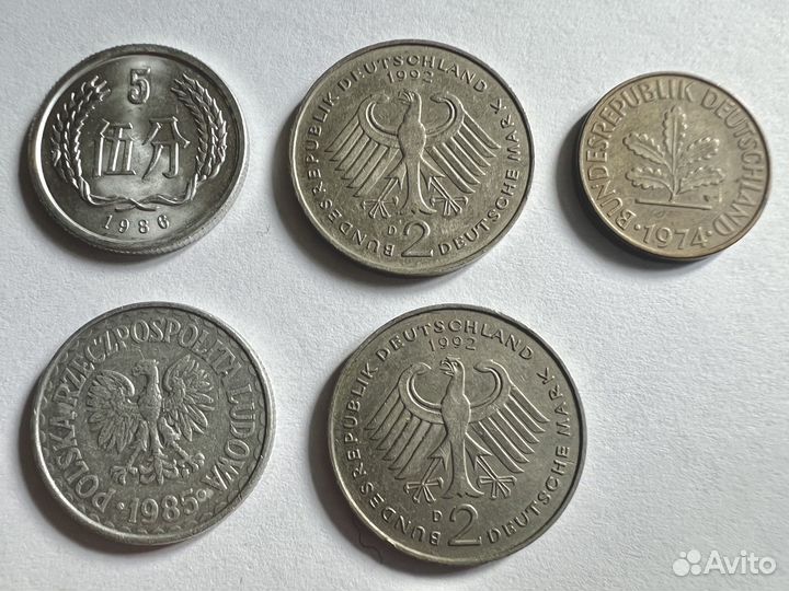 Иностранные монеты (Германия, Польша, Китай)