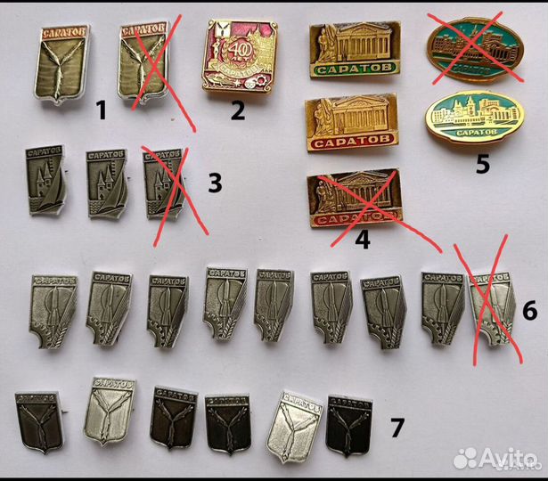 Значки нагрудные «Саратов», Производство СССР