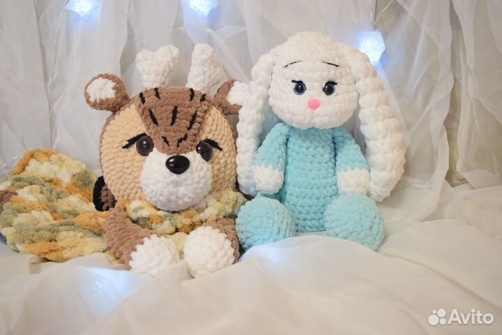 Плюшевые вязанные игрушки в наличие и на заказ