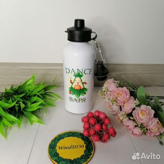 Спортивная бутылка для воды с принтом