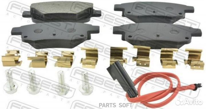 Febest 2101-TT9R Колодки тормозные задние комплект