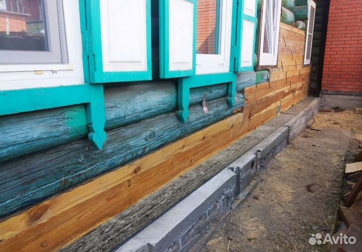 Замена ремонт венцов полов Подъём домов