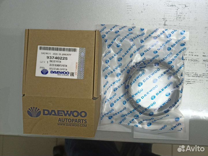 Кольца поршневые (к-т) std Daewoo Nexia/Nubira/Lan