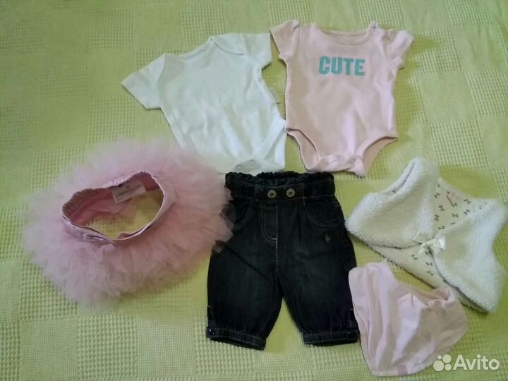 Вещи на девочку 0-3-6 м фирменные