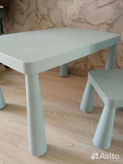Детский стол и стул IKEA маммут