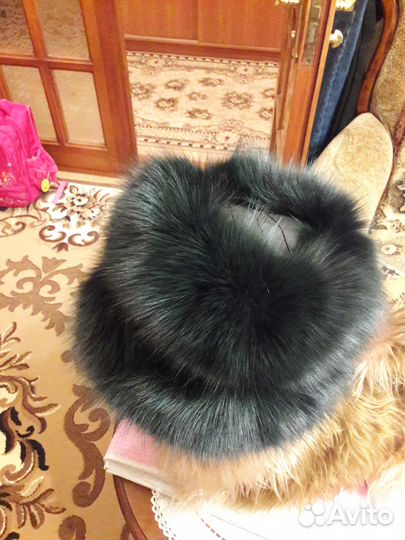 Шапка из натурального меха, песцовая