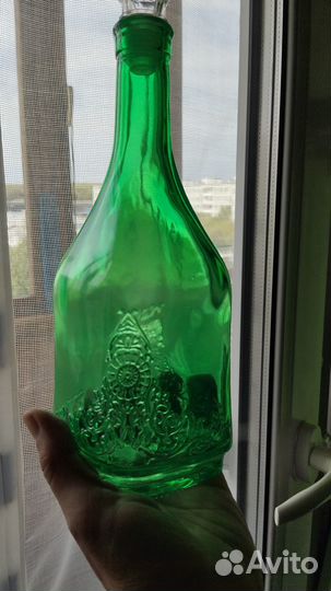 Ваза - бутылка декоративная с пробкой