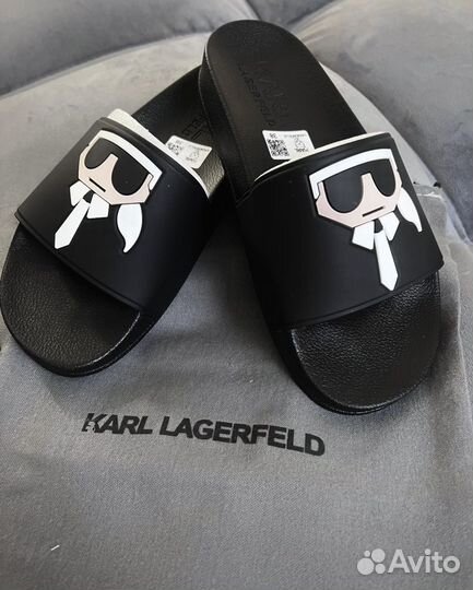 Karl Lagerfeld сланцы шлепки черные