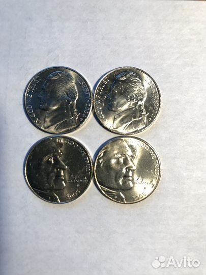 Монеты 1, 5, 10, 25 центов