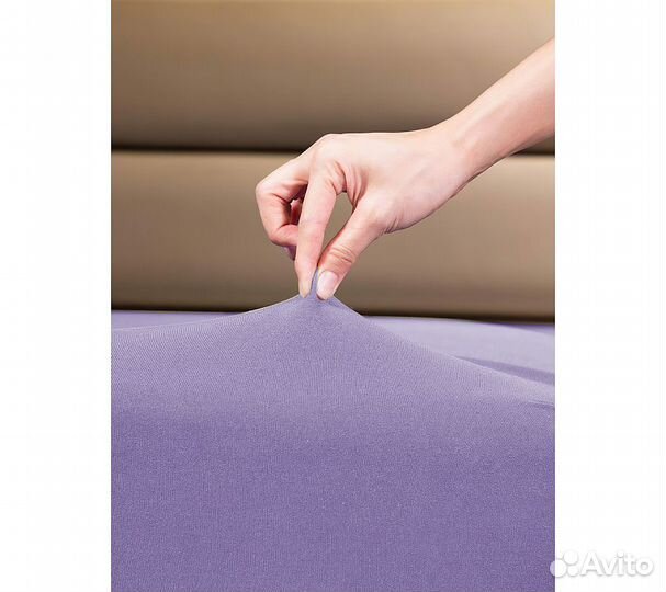 Простынь GoodNight Трикотаж 180х200х20 Лаванда на
